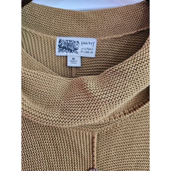 HABITAT HIGH LOW COWL NECK TUNIC SWEATER GOLD BROWN LADIES MEDI - Picture 2 of 5